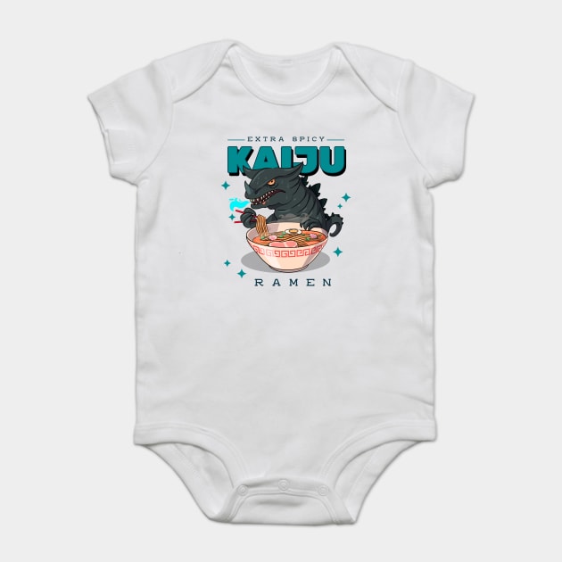 Kaiju Ramen Extra Spicy Asian Design Baby Bodysuit by Joaddo